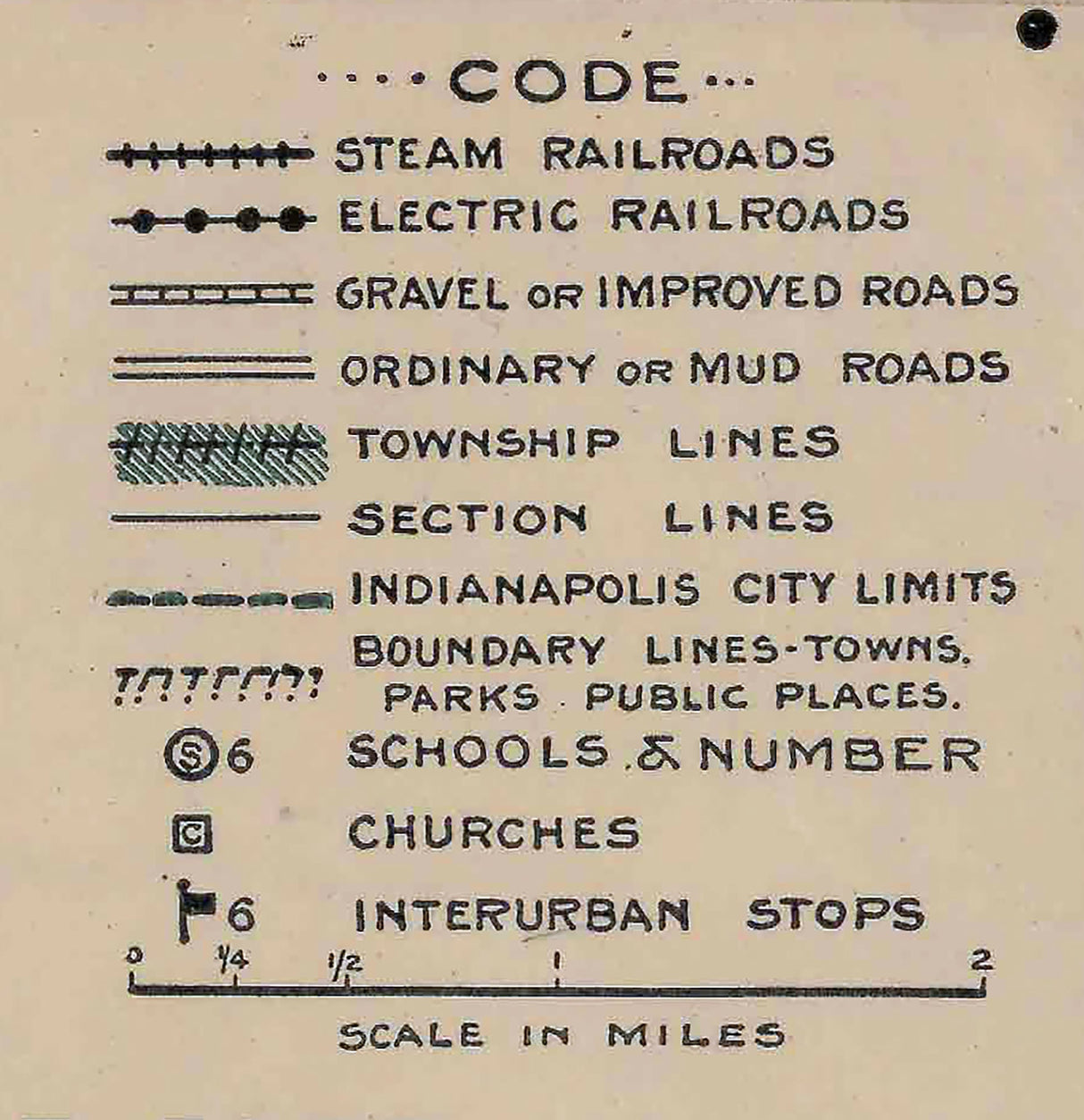 1917 Map of Marion County Indiana