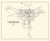 1858 Map of Gettysburg Adams County Pennsylvania