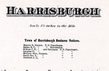 1875 Map of Harrisburgh Township Lewis County New York