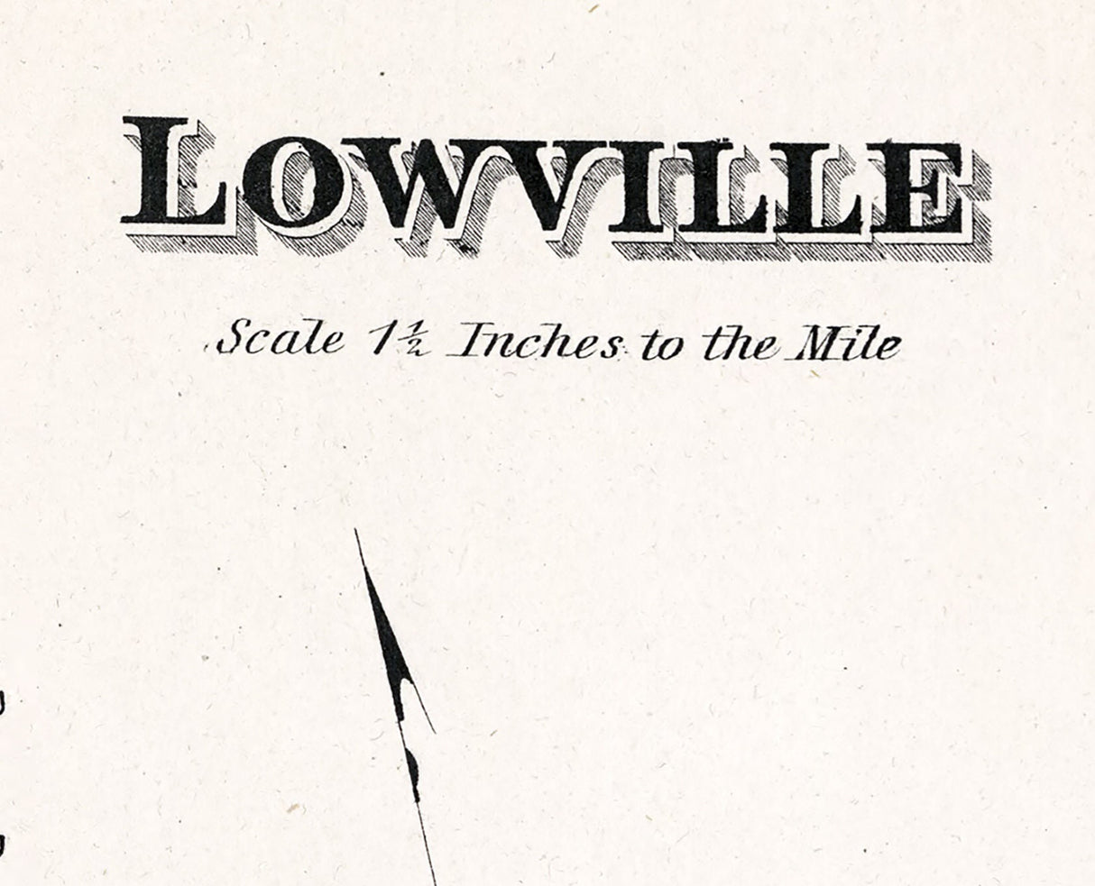1875 Map of Lowville Township Lewis County New York