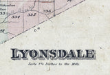 1875 Map of Lyonsdale Township Lewis County New York
