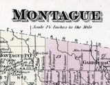 1875 Map of Montague Township Lewis County New York