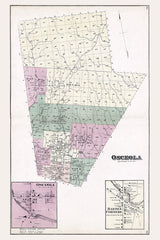 1875 Map of Osceola Township Lewis County New York
