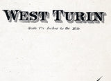 1875 Map of West Turin Township Lewis County New York