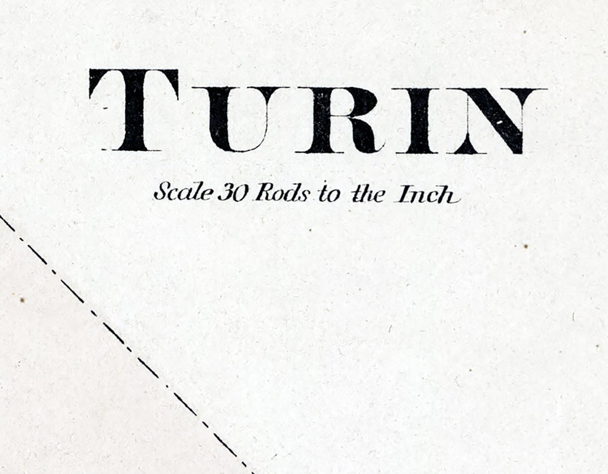 1875 Town Map of Turin Lewis County New York