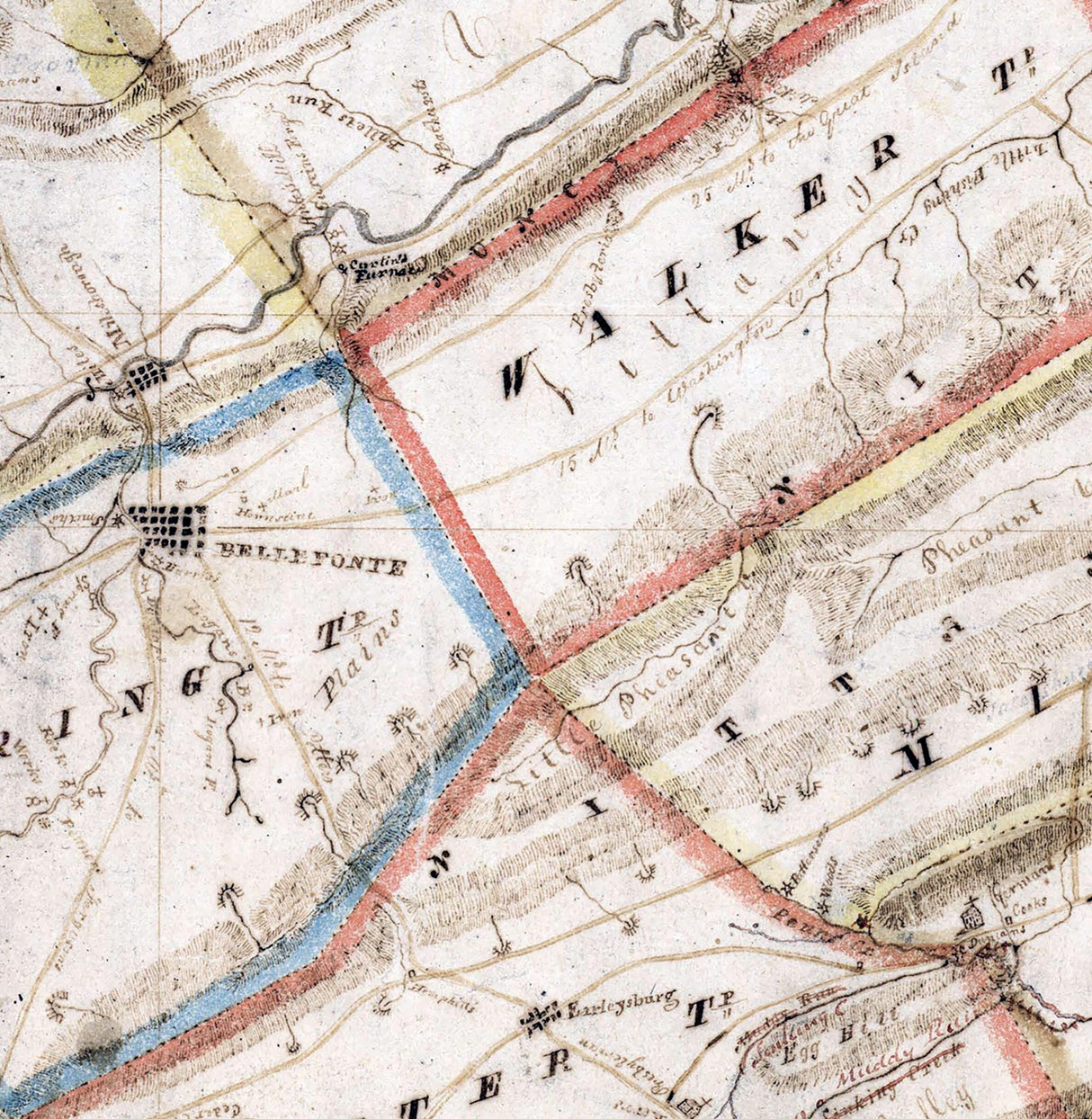 1816 Map of Centre County Pennsylvania