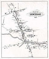 1857 Map of Lowville Lewis County New York