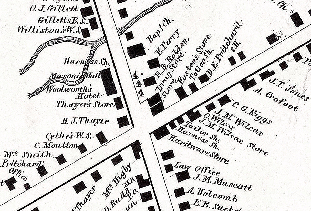 1857 Map of Turin Lewis County New York