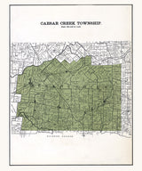 1896 Map of Caesar Creek Township Greene County Ohio