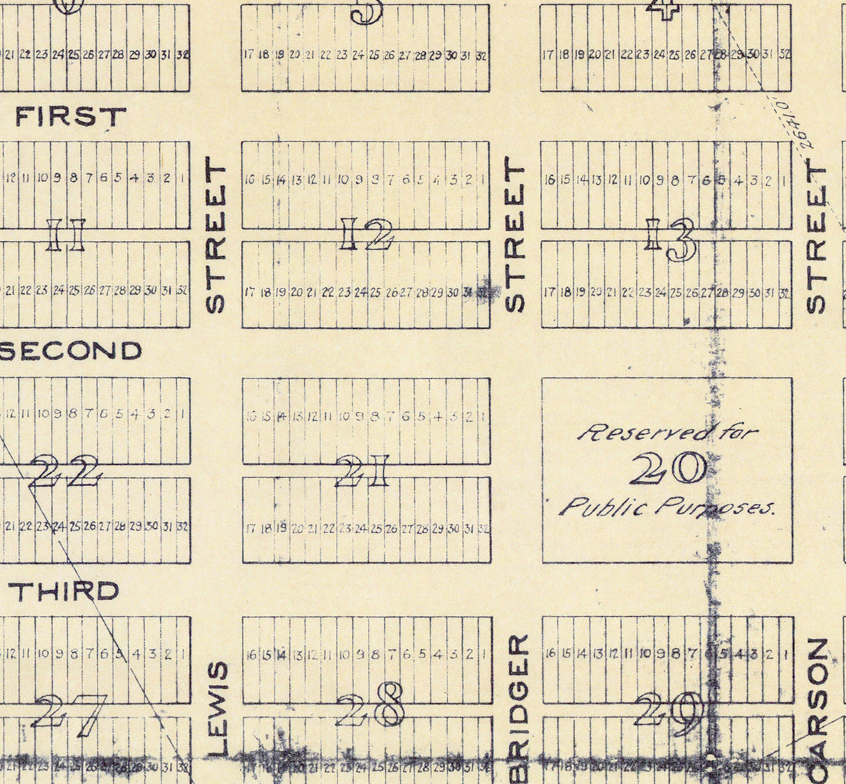 1905 Map of Las Vegas Nevada