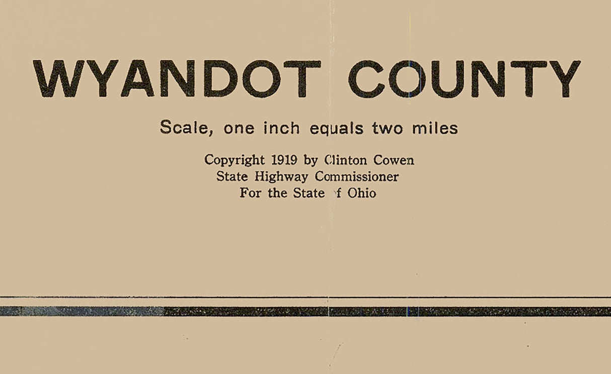 1919 Map of Wyandot County Ohio