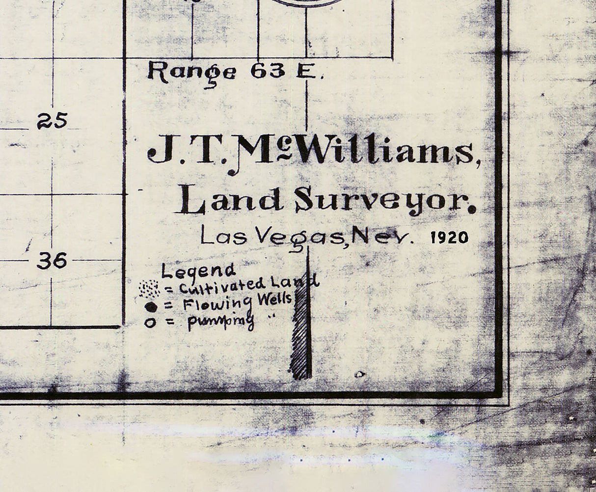 1920 Map of the Las Vegas Valley Nevada