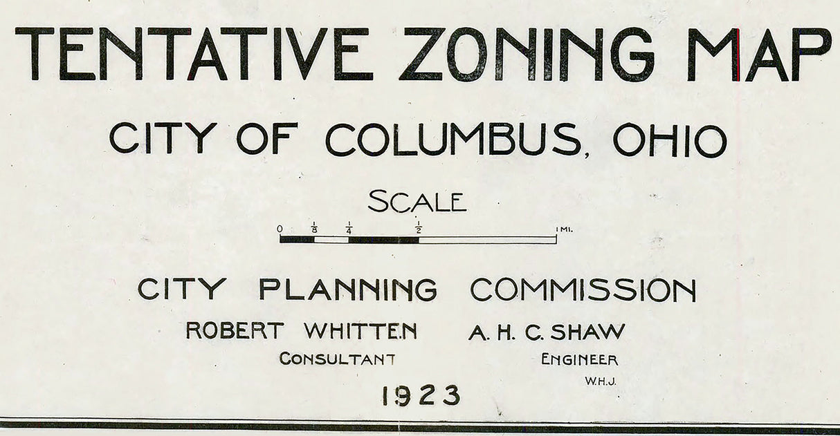 1923 Map of Columbus Ohio