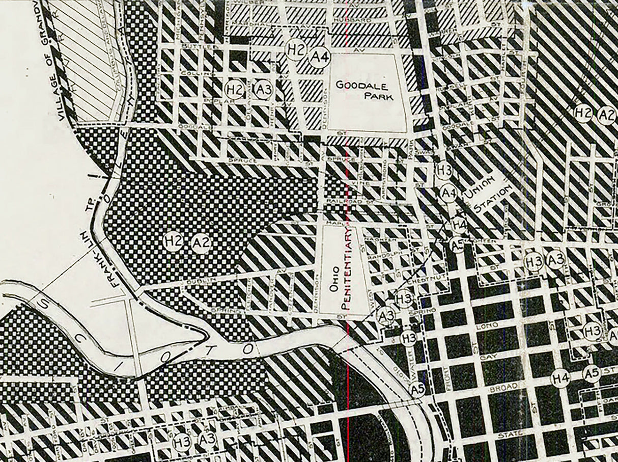 1923 Map of Columbus Ohio