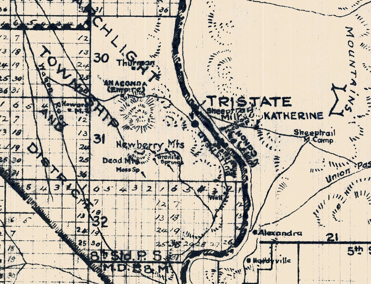 1927 Map of Clark County Nevada