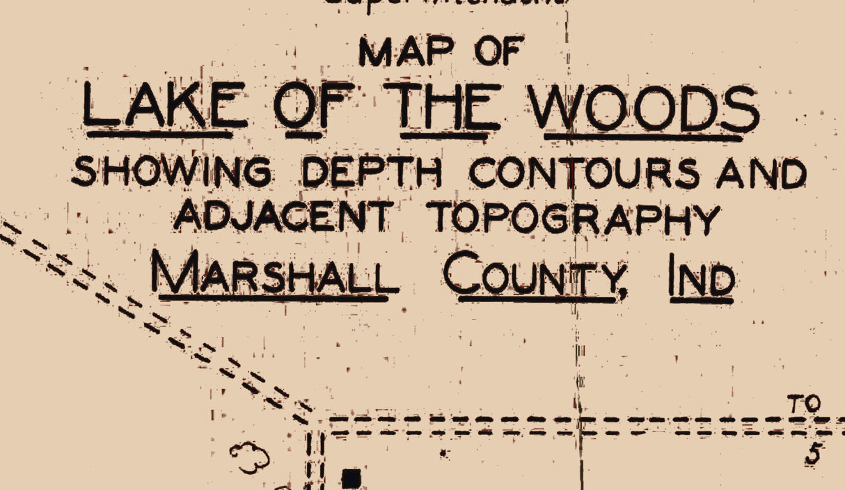 1925 Map of Lake of the Woods Marshall County Indiana