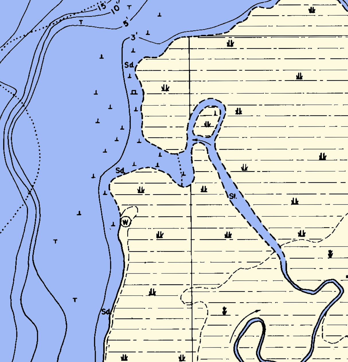 1973 Map of Yellow Lake Burnett County Wisconsin