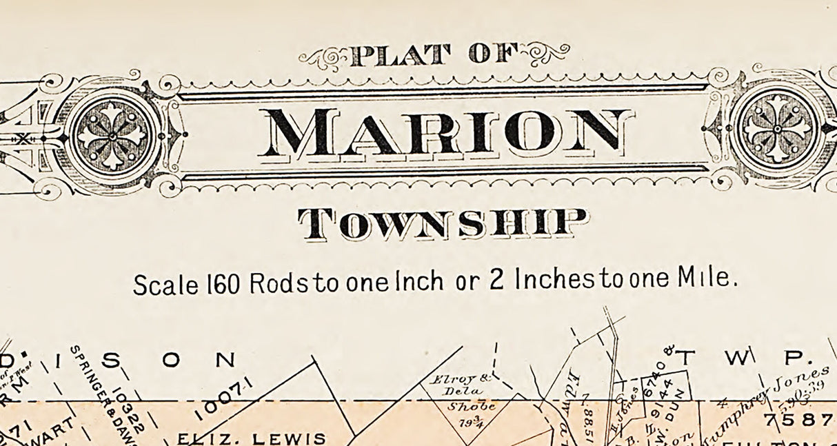 1913 Map of Marion Township Fayette County Ohio
