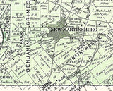 1913 Map of Perry Township Fayette County Ohio
