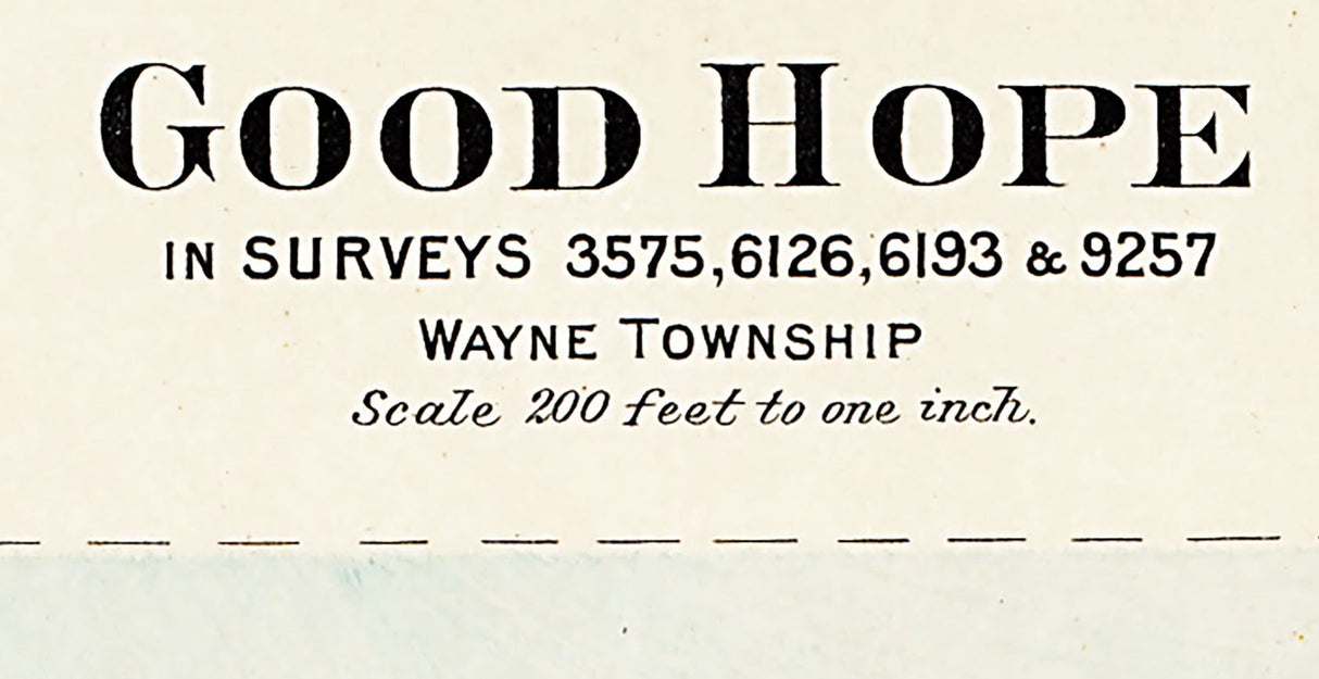 1913 Town Map of Good Hope Fayette County Ohio