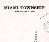 1896 Map of Miami Township Greene County Ohio