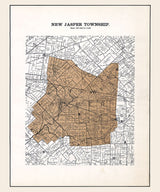 1896 Map of New Jasper Township Greene County Ohio
