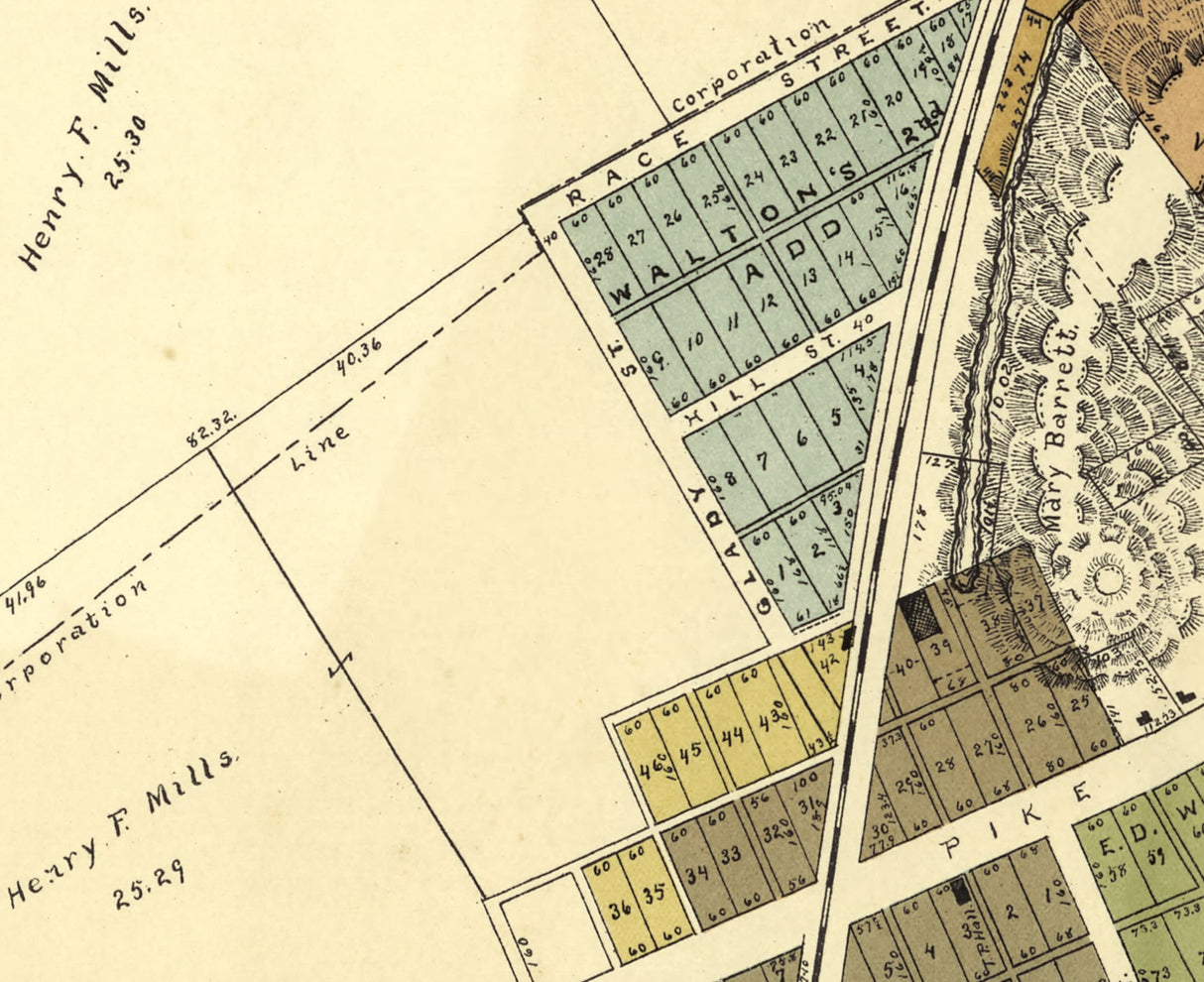 1896 Map of Spring Valley Greene County Ohio