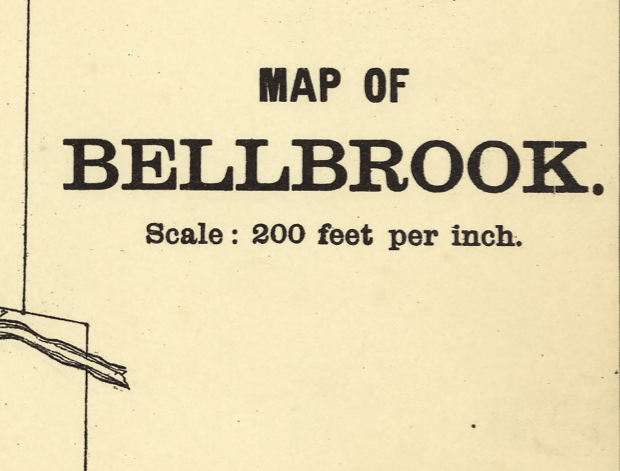 1896 Town Map of Bellbrook Greene County Ohio
