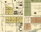 1896 Town Map of Bowersville Greene County Ohio