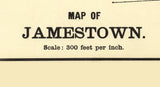 1896 Town Map of Jamestown Greene County Ohio