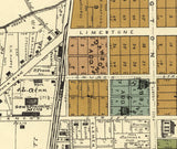 1896 Town Map of Jamestown Greene County Ohio