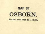 1896 Town Map of Osborn Greene County Ohio