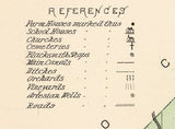 1892 Map of Tulare County California