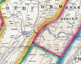 1864 Map of Bedford County Pennsylvania