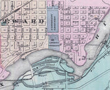1878 Map of Appleton Outagamie County Wisconsin