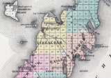 1878 Map of Door County Wisconsin