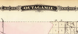 1878 Map of Outagamie County Wisconsin