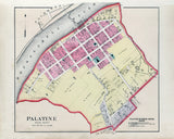 1886 Town Map of Palatine Marion County West Virginia