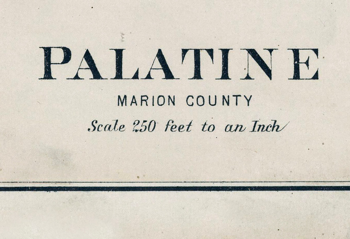 1886 Town Map of Palatine Marion County West Virginia
