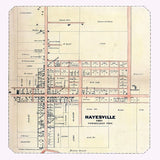 1861 Town Map of Hayesville Ashland County Ohio