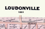 1861 Town Map of Loudonville Ashland County Ohio