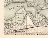 1873 Map of Eden Prairie Township Hennepin County Minnesota
