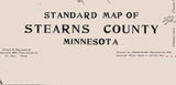 1913 Map of Stearns County Minnesota