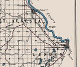 1913 Map of Stearns County Minnesota