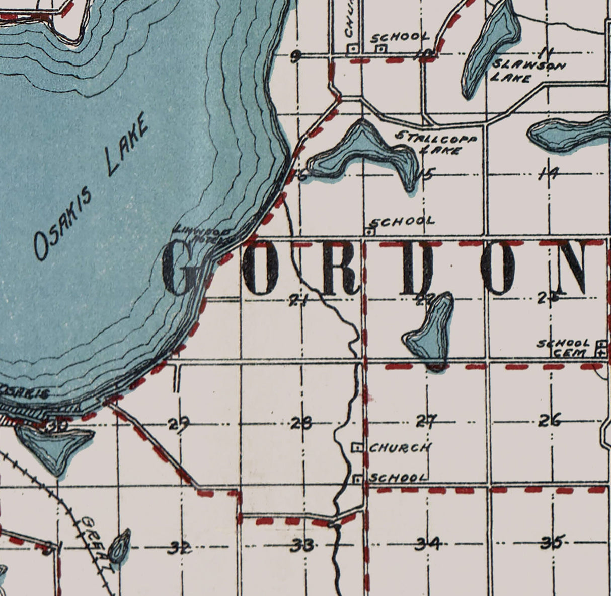 1913 Map of Todd County Minnesota