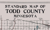 1913 Map of Todd County Minnesota