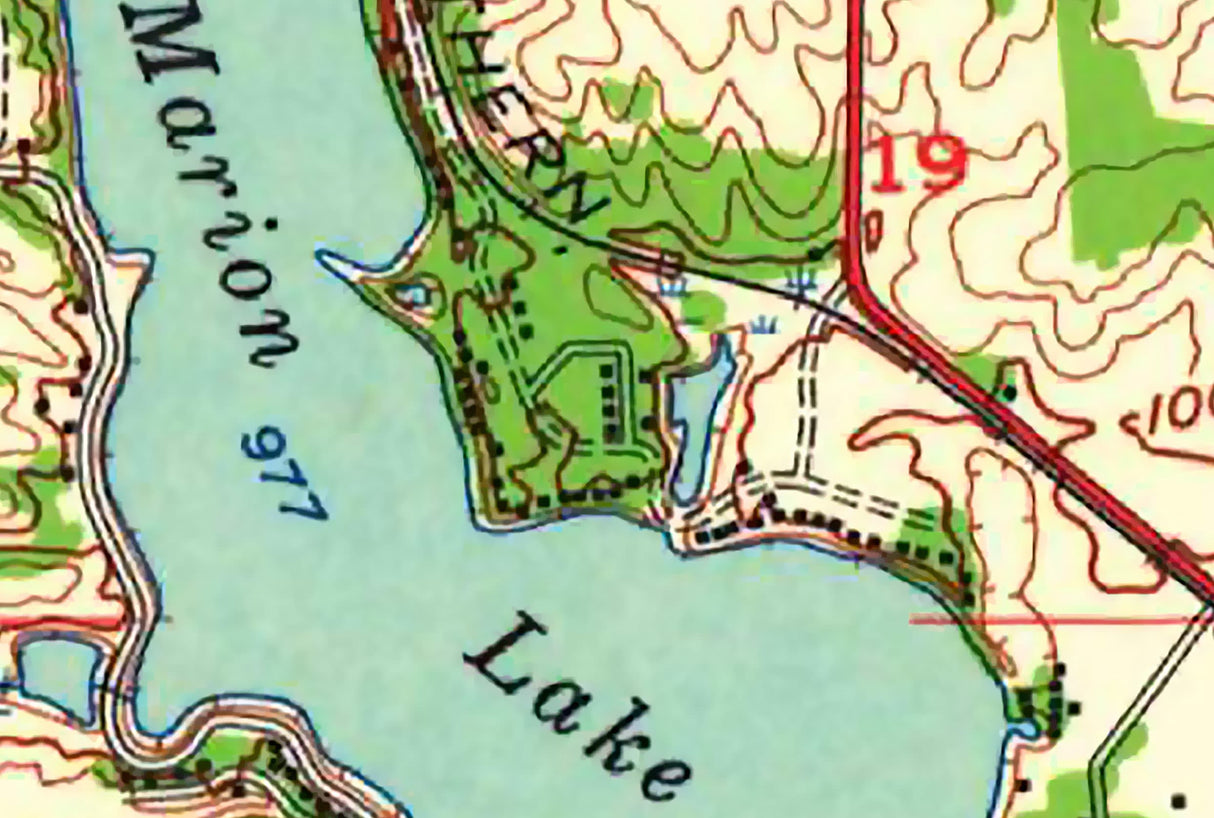 1957 Map of Marion Lake Minnesota