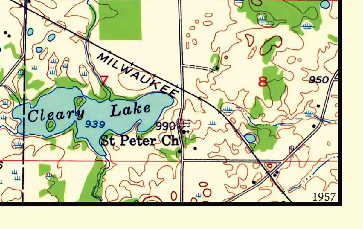 1957 Map of Prior Lake Minnesota