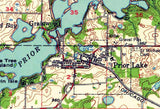 1957 Map of Prior Lake Minnesota