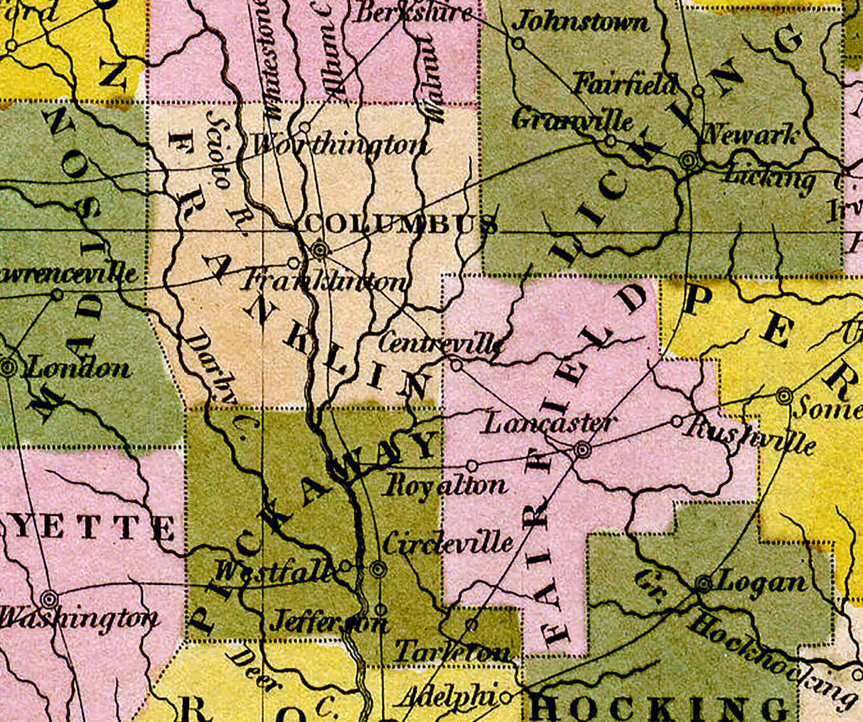 1823 Map of Ohio